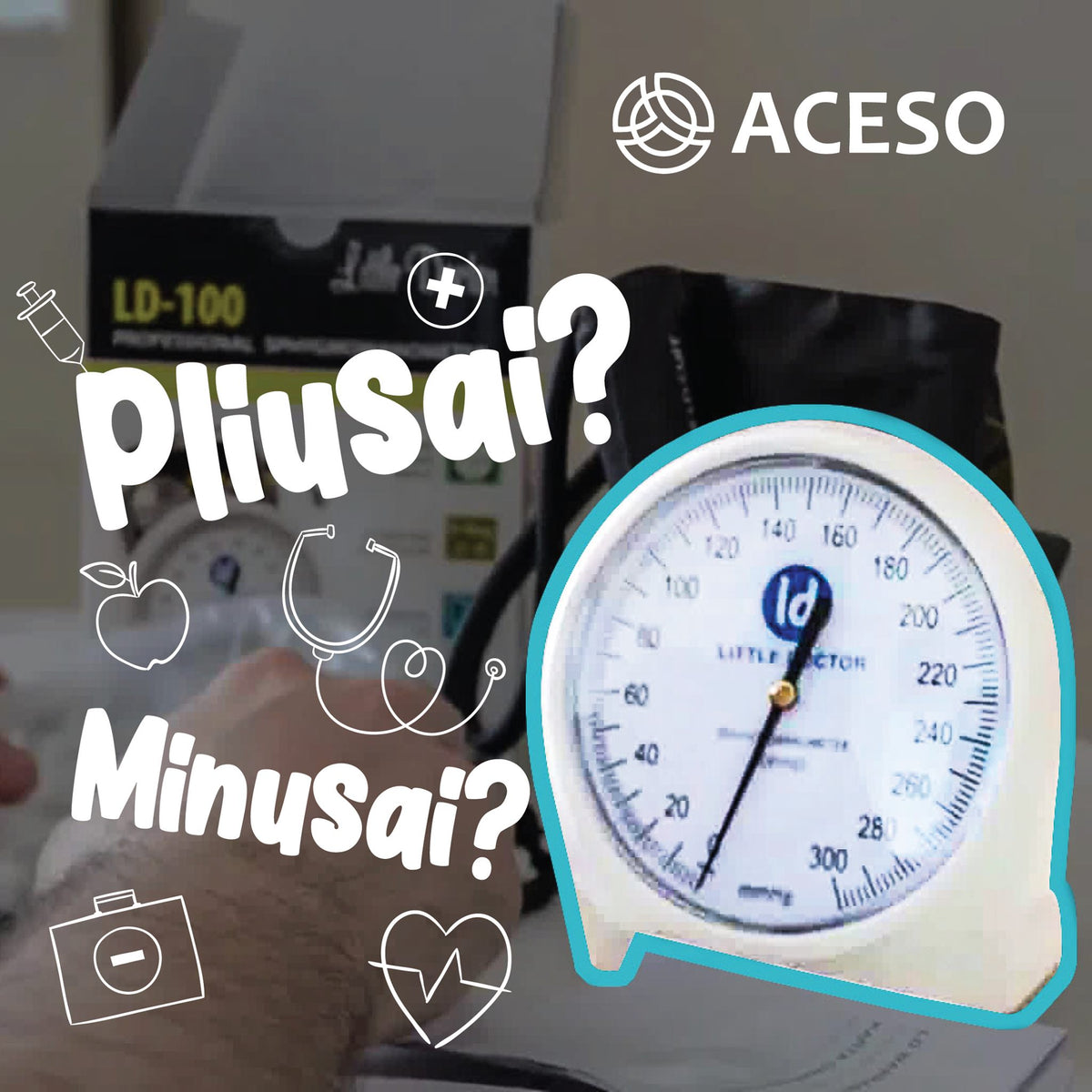 +PLIUSAI-MINUSAI - LD100 mechaninio kraujospūdžio matuoklio Apžvalga