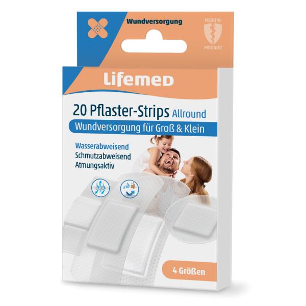 Lifemed® Allround 4 dydžių pleistrai, pusiau permatomi 20 vnt.