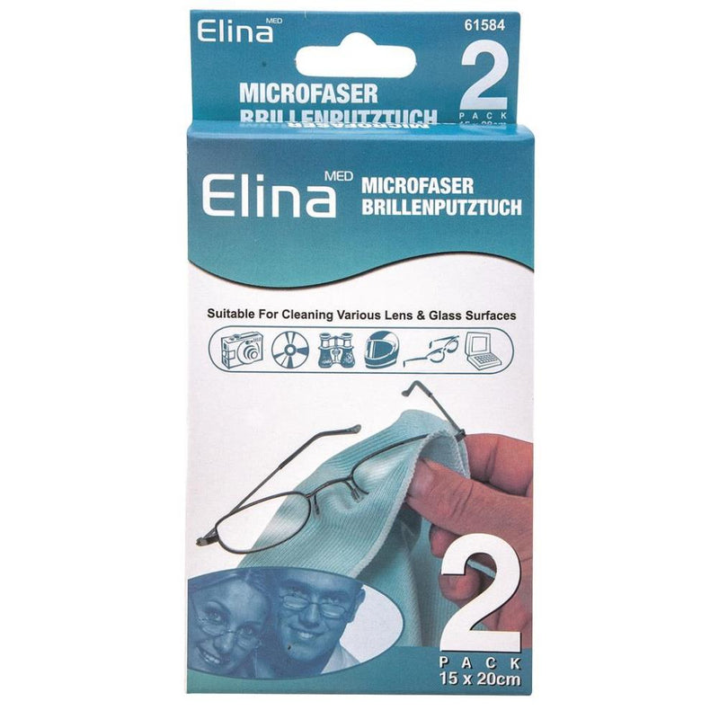 Elina Microfiber akinių lęšių valymo šluostė 2 vnt. 20 x15 cm.