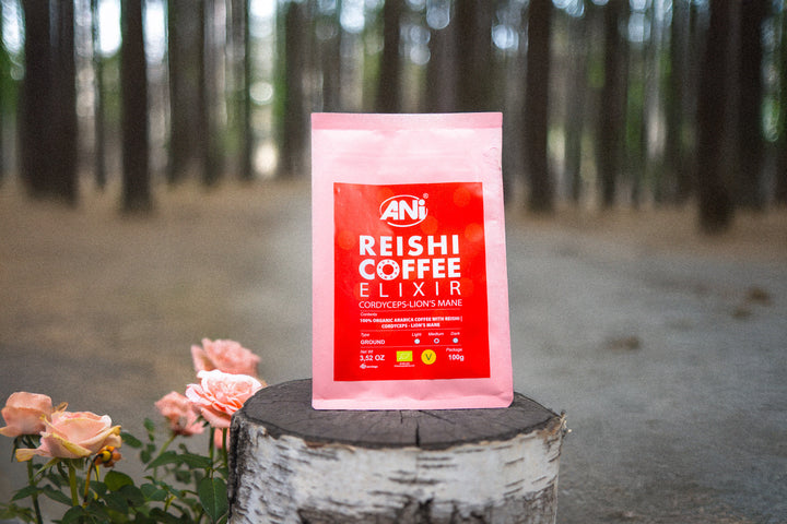 Ground mushroom coffee with Reishi, Cordyceps and Lions Mane 100g