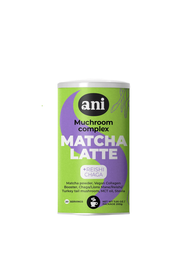 Matcha Latte su funkciniais grybais ir kolagenu