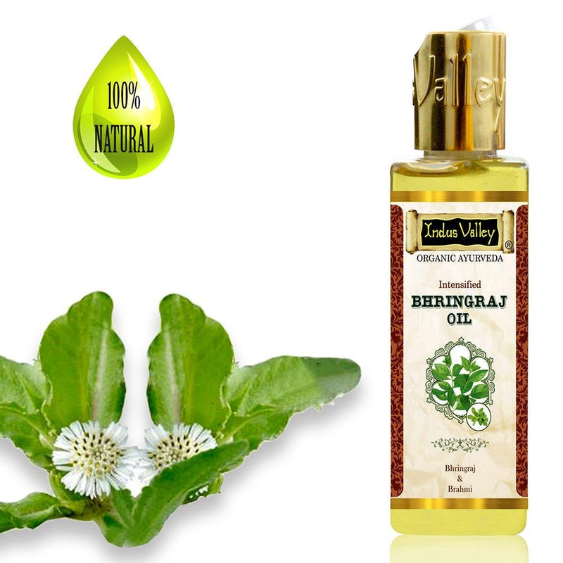 Indus Valley plaukų aliejus "Bhringraj" iš naturalių ingredientų, 100 ml