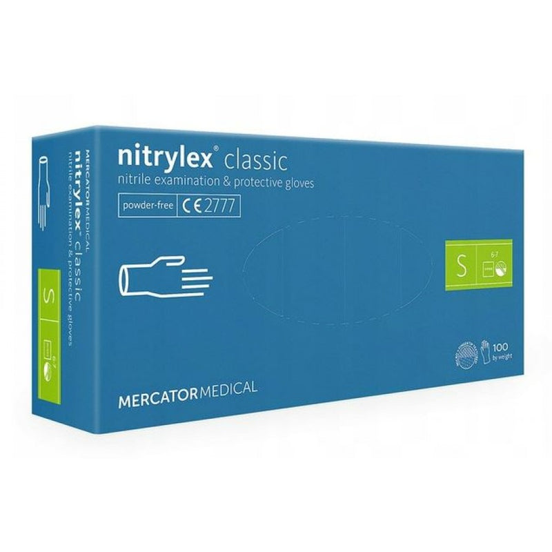 Nitrilo pirštinės Mercator Nitrylex Classic S, 100vnt.