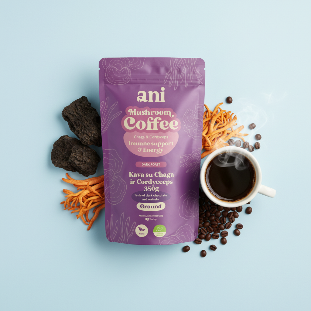 Kava su Chaga ir Cordyceps 350g